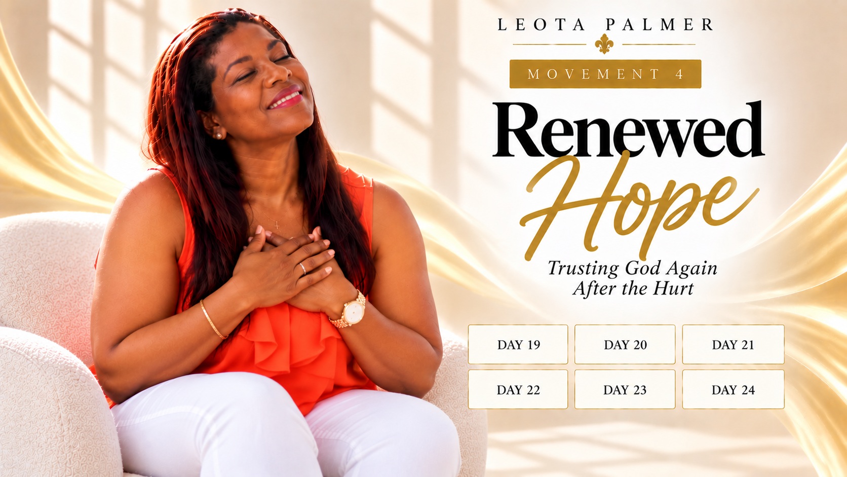 Approved full Movement 4 image of Leota in orange blouse